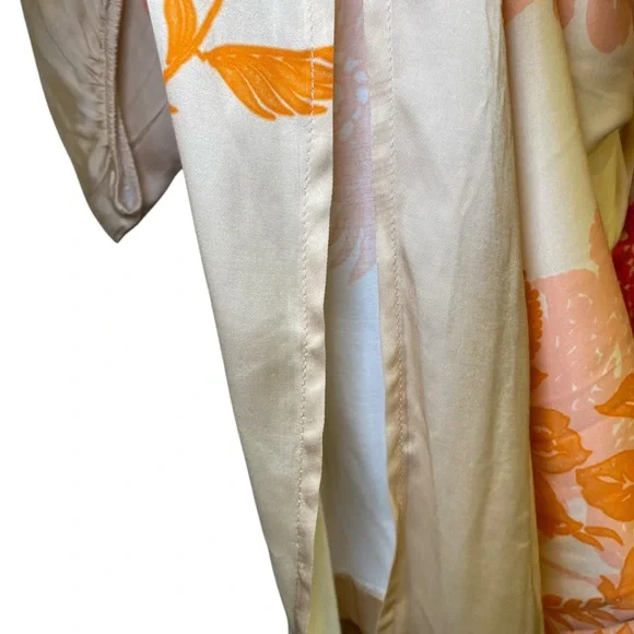 Pietronilla Italy Elegant Coral and Peach Maxi Dress w Sash sz L - Picture 7 of 14